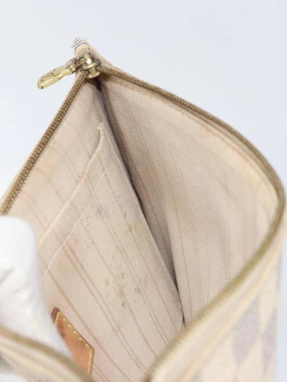 LOUIS VUITTON Damier Azur Neverfull MM Pouch LV Auth 171149 - Picture 13 of 16